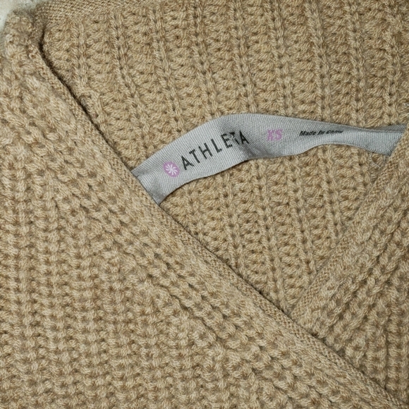 ATHLETA ASYMMETRIC SIDE ZIP SWEATER CREAM SWEATER ONLY - Picture 4 of 8